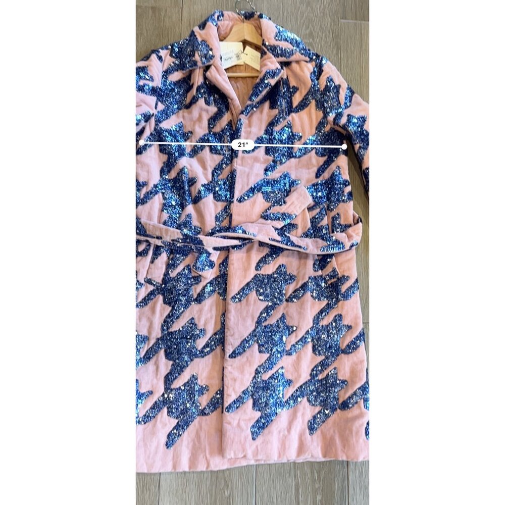 DRIES VAN NOTENBelted sequin-embellished cotton-blend terry coat Size IT 38/ US - Picture 12 of 15